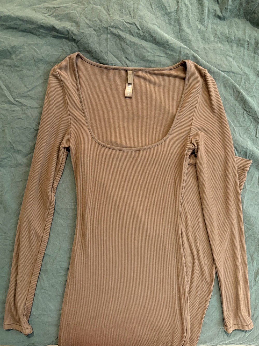 SKIMS Soft Lounge Long Sleeve Dress in Cocoa